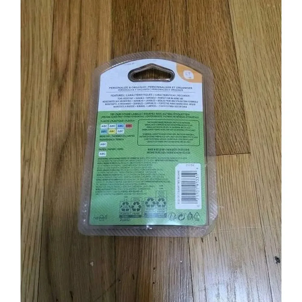 Dymo 91331 Black Print on White Plastic Lable Marker Tape 156 L x 1/2 W in.